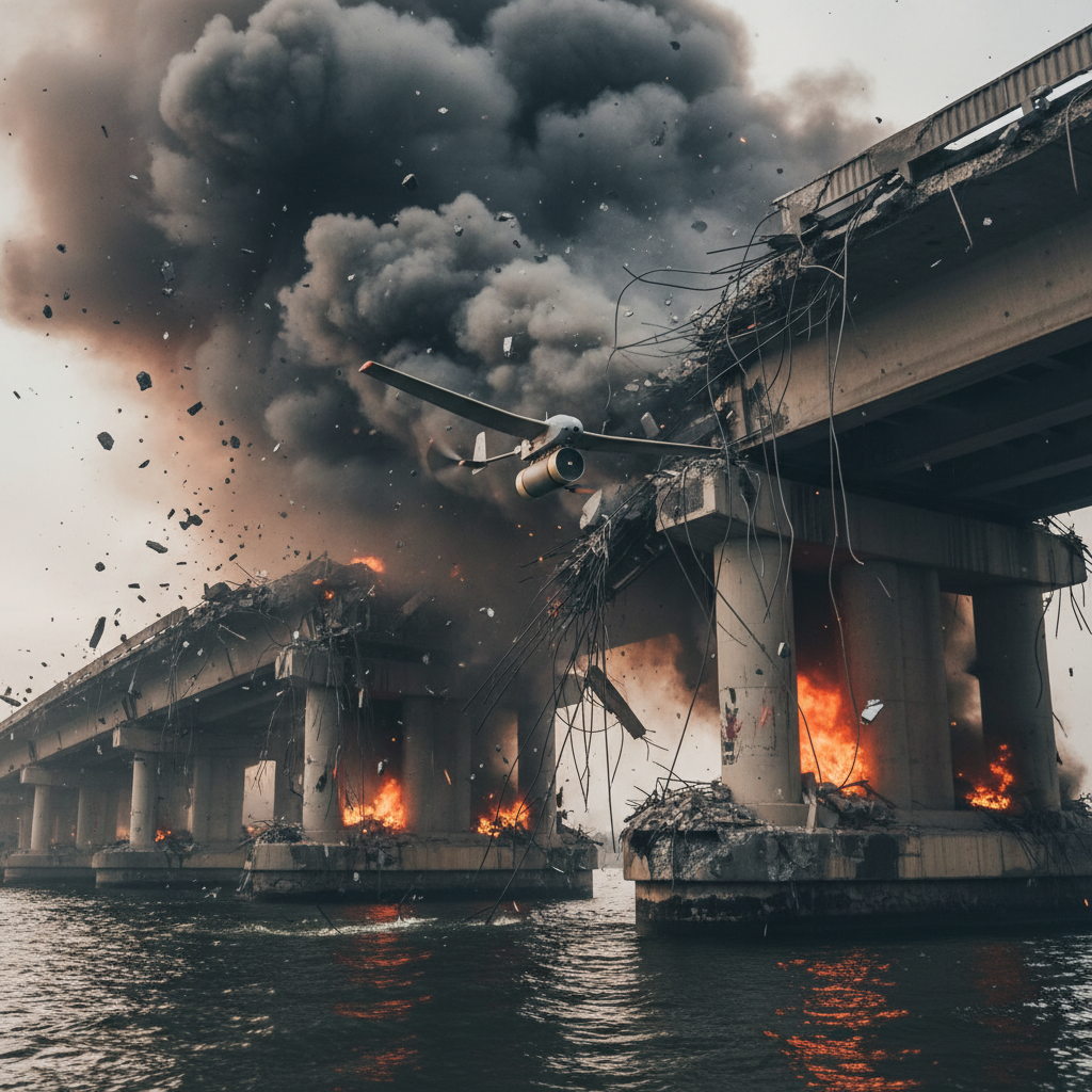 Drones Packed With Explosives Wipe Out Russian Bridges