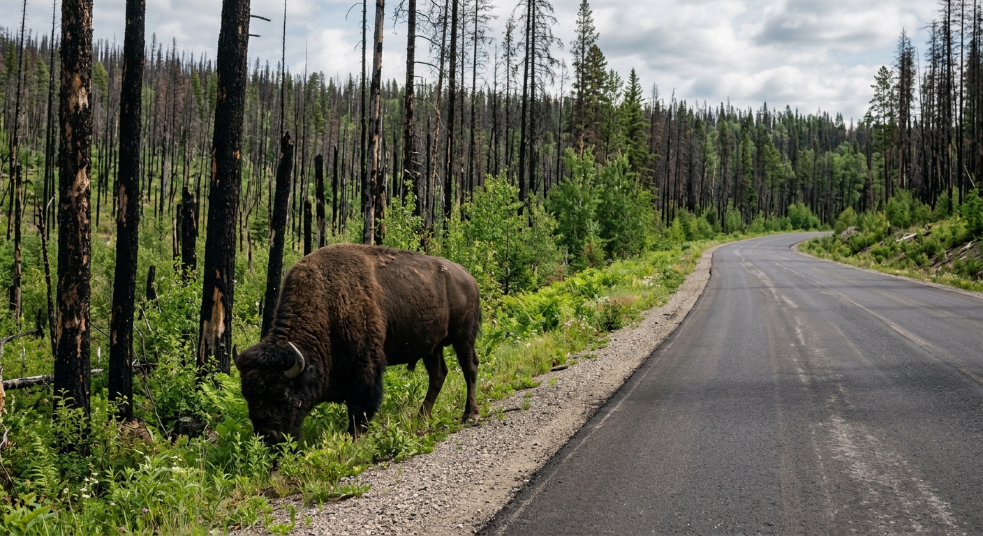 Wildfire Impact Reduces Bison Collisions on Northwest Territories Highways