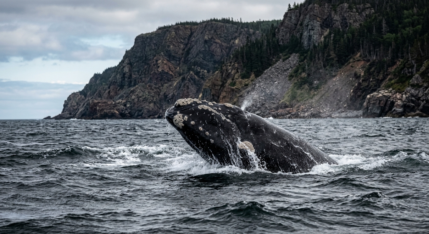 Rare North Atlantic Right Whale Spotted off Newfoundland, Boosting Conservation Hopes